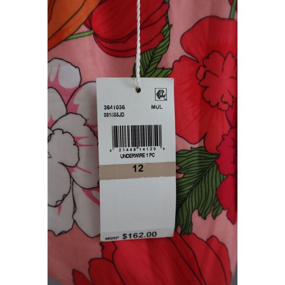 Trina Turk Women's Sz 12 Multi Sunny Bloom Underwire One Piece Swimsuit - Picture 5 of 12